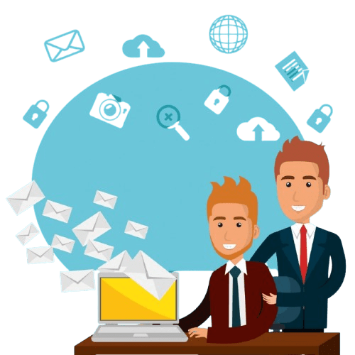 businesspeople office with e mail marketing icons 24877 51292 removebg preview