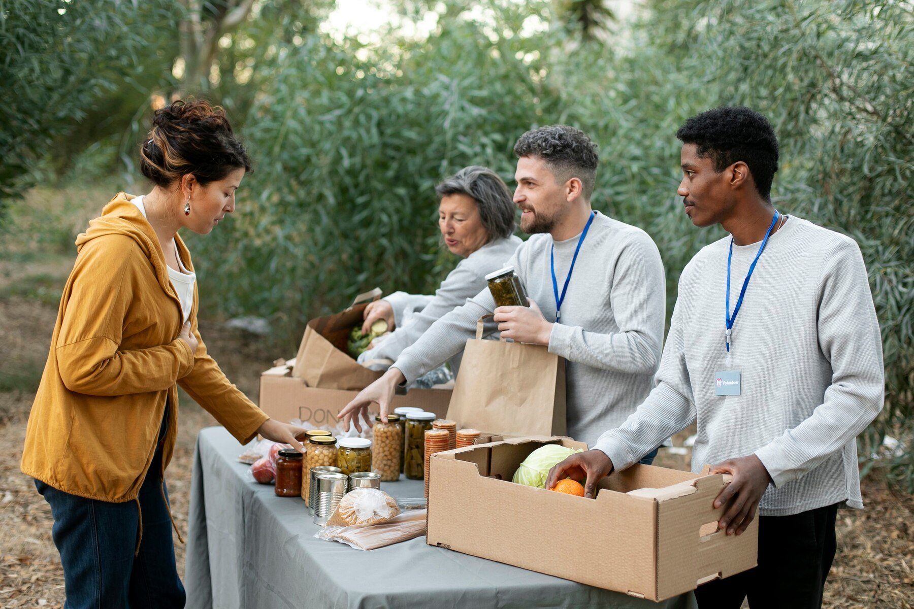 medium shot people with food donations 23 2149182009