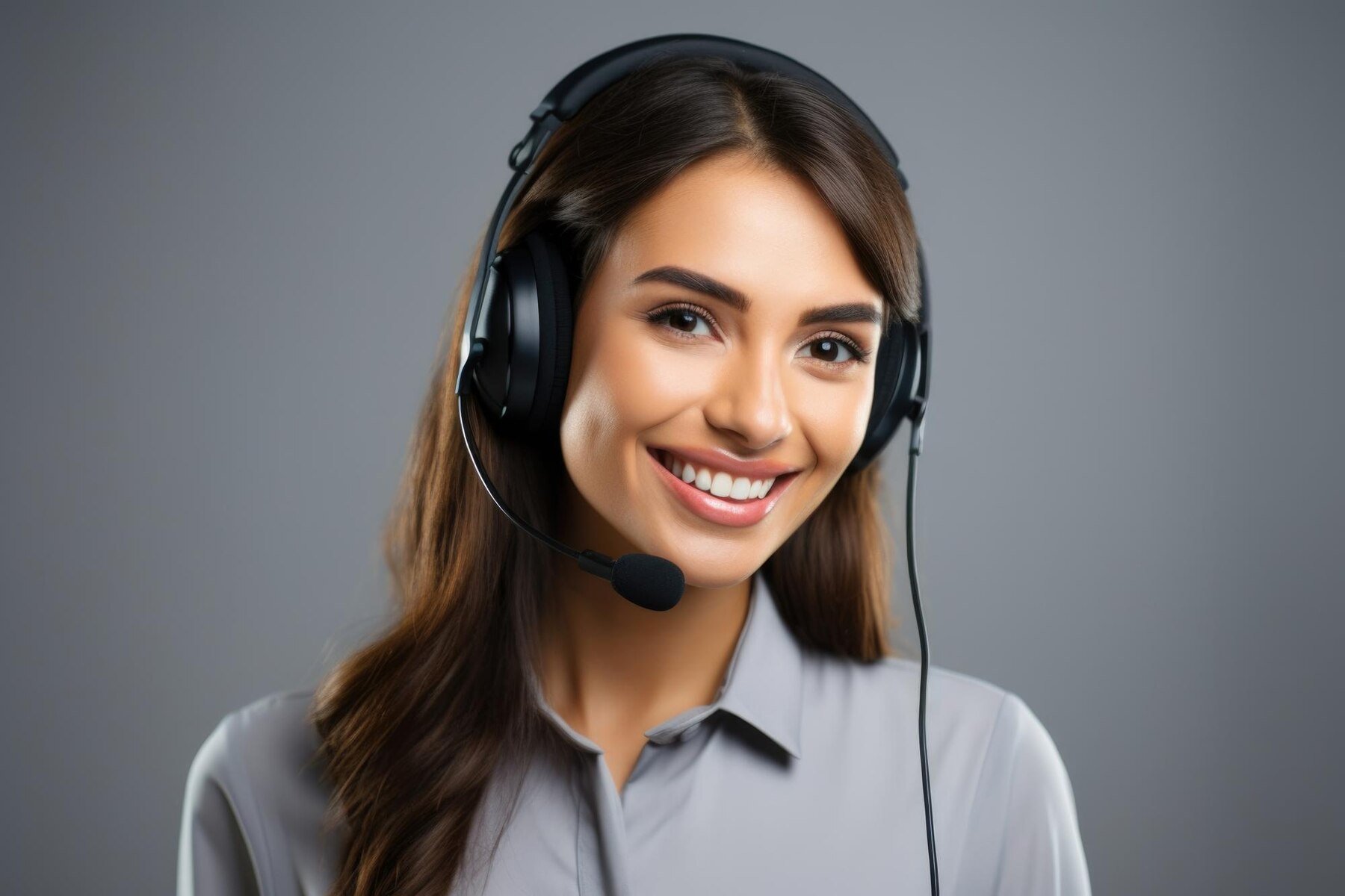 young woman telemarketer agent corporate operator concept 1194 589380